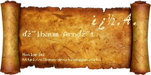 Ölbaum Arnót névjegykártya
